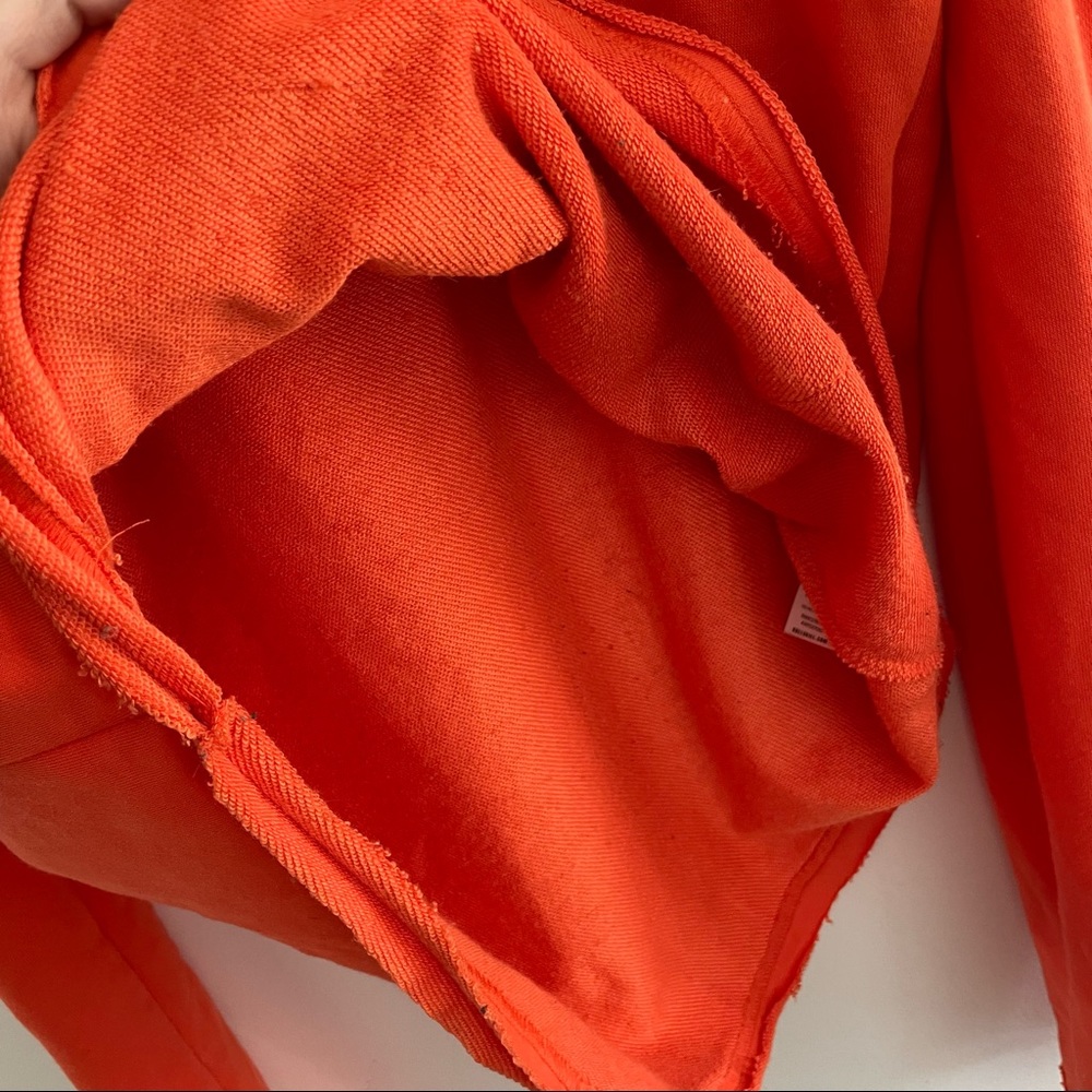 RARE Dolls Kill Poster Grl Oversize Cut Out Hoodie - Orange, Small - Picture 12 of 12